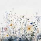 Wildflowers in Gentle Morning Light I Art Print