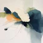 Flowing Abstract Petals in Soft Hues I Art Print