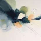 Flowing Abstract Petals in Soft Hues II Art Print