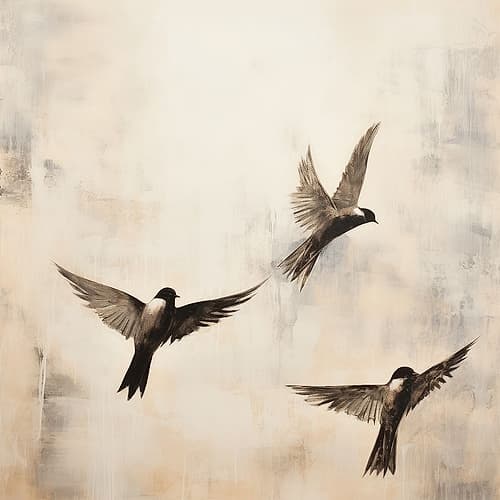 Birds in Peaceful Flight Art Print