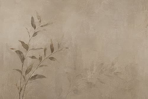 Delicate Branches Against Misty Wall II Art Print