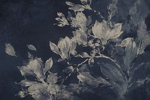 Delicate Blossoms Against Midnight Sky II Aquarelle reproduction