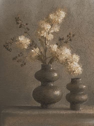 Flowering Still Life with Vases I Art déco reproduction