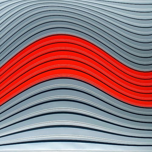Vangindertael - Red Wave Art Print by Vangindertael