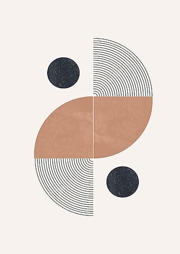 Miuus Studio - Retro Shape Minimalist Print