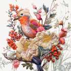 Red Bird Patch Art Print