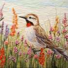 Patchwork Bird Art Print