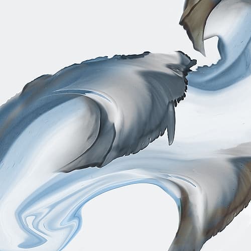 Liquid Blue Motion I Abstract Art Print