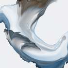 Liquid Blue Motion II Art Print