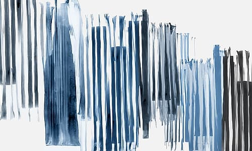 Blue Lines II Abstract Art Print