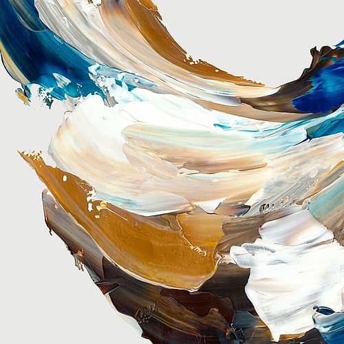 Crashing Blue Abstract Art Print