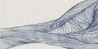 Woven Blue Ripples Art Print by PI Studio