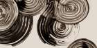 Charcoal Spirals in Gentle Motion Art Print by PI Studio