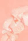 Flowing Peach Ribbon Abstract II Art Print by PI Studio