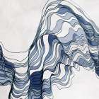 Indigo Waveform I Art Print
