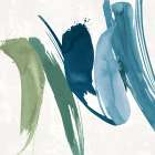 Flowing Waves of Serenity I Art Print by PI Studio