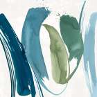 Flowing Waves of Serenity II Art Print by PI Studio