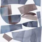Geometric Harmony in Blue Tones Art Print by PI Studio