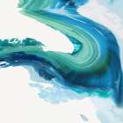 Blue Splash Swirl Art Print by PI Studio