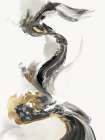 Golden Splash Stroke Art Print by PI Studio