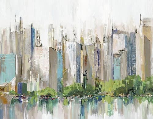 City Lake Relections Landscape Print