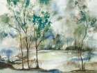 Teal Forest Grove Art Print