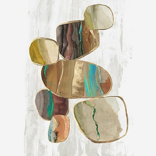 Glided Stones II Art Print