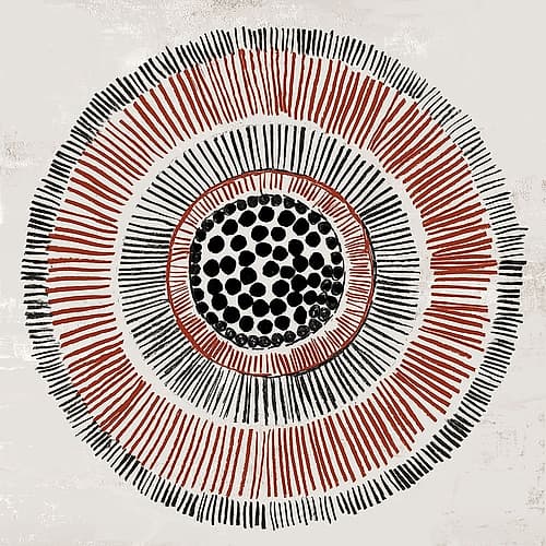 Round Tribal II Decorative Print