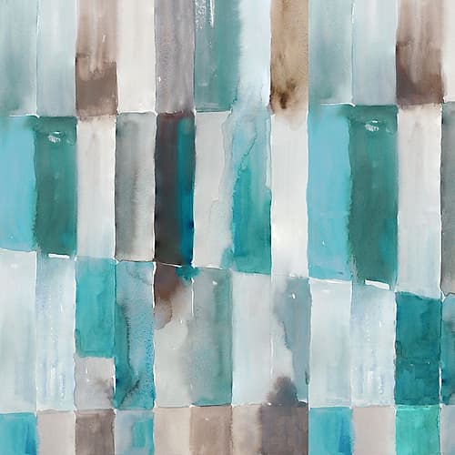 Stripes of Teal II Art Print