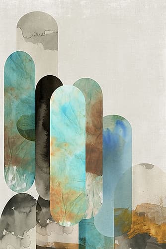 Teal Arches II Art Print