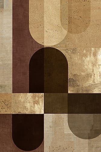 Golden Geo I Minimalist Print