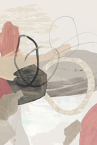 Modern Coral Abstract Art Print