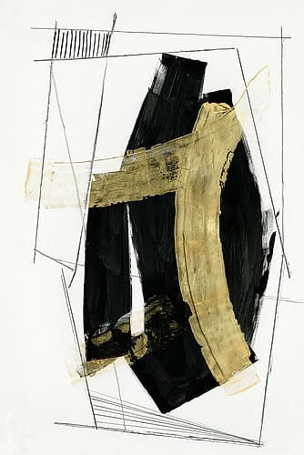 Black Gold I Art abstrait reproduction