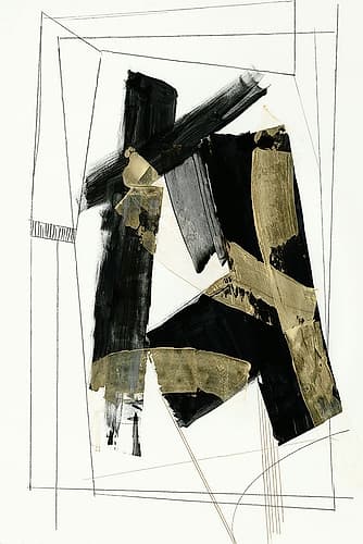 Black Gold II Art abstrait reproduction