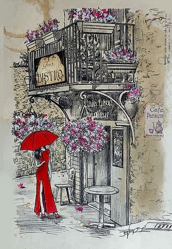 French Bistro Cityscapes Print
