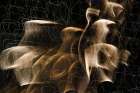 Gold Chiffon Squiggly Art Print