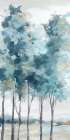 Teal Blue Forest II Art Print