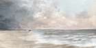Stormy Horizon Over Tranquil Sea Art Print