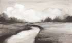 Quiet River in Misty Landscape Art Print