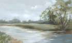 Tranquil Riverbank Reflections Art Print
