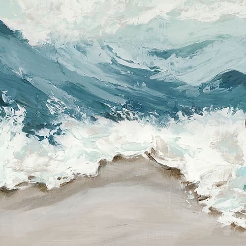 Ocean Waves Meeting the Shore Impressionniste reproduction