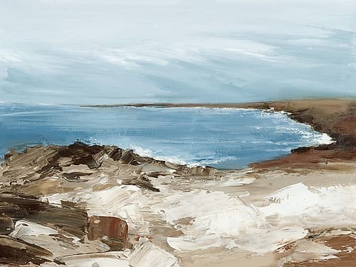 Rocky Shoreline with Calm Sea I Art déco reproduction