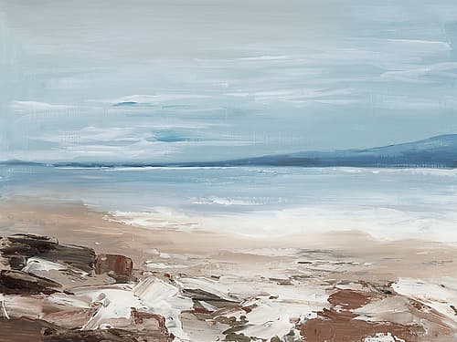 Rocky Shoreline with Calm Sea II Art Print