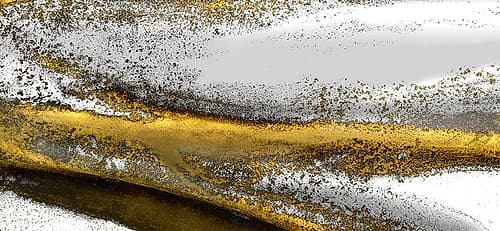 Gold Stream White Art Print by Wendy Kroker