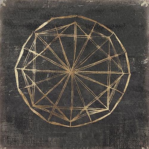 Golden Wheel I Decorative Print