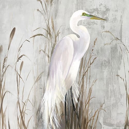 Heron in the Reeds Art Print by Emily Wilson