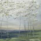 Quiet Trees Beside Misty Waters Art Print