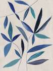 Blue Leaves Dancing in Gentle Breeze Art Print