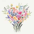 Blooming Harmony in Watercolors Art Print