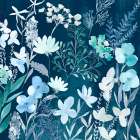 Floral Symphony in Blue Hues II Art Print